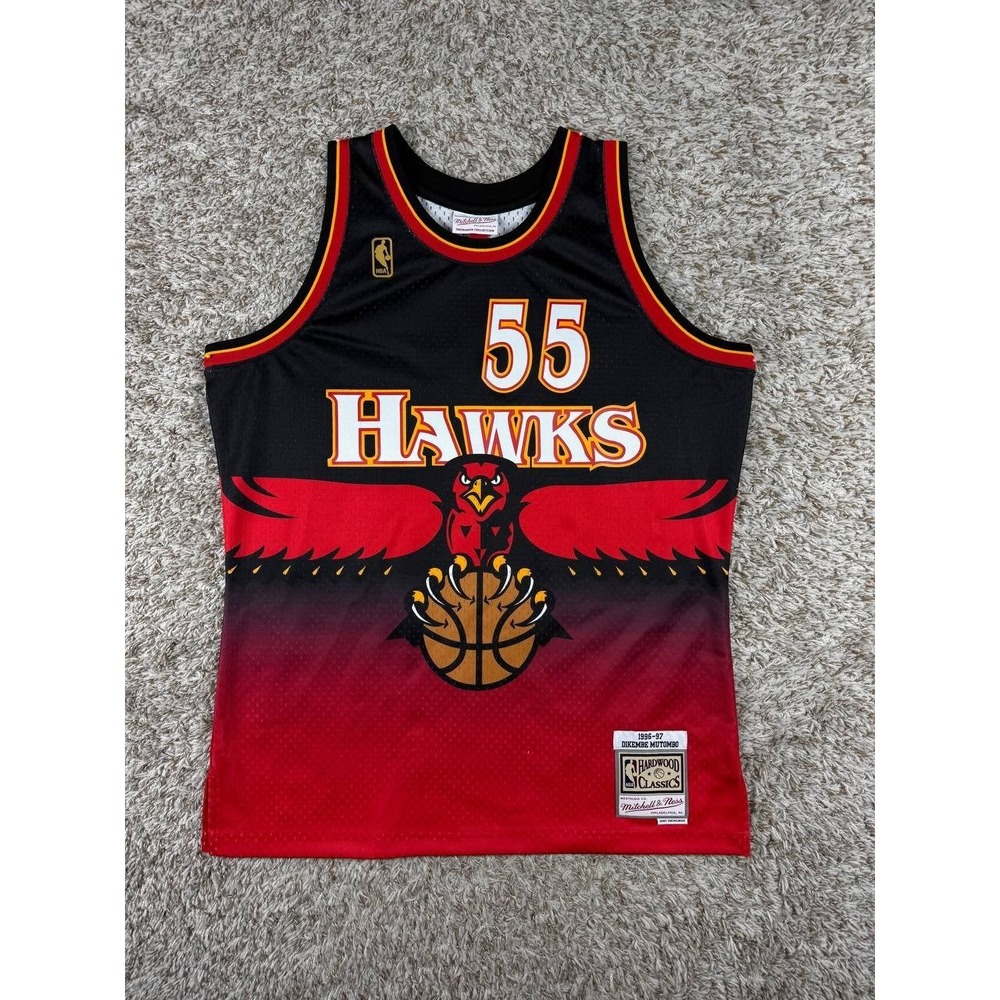 Mitchell & Ness Dikembe Mutombo #55 Atlanta Hawks 1996-97 HWC Swingman Jersey L
